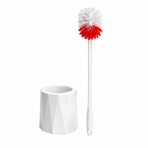 Escova Sanitária com Suporte Redondo Branco 33,5x13cm