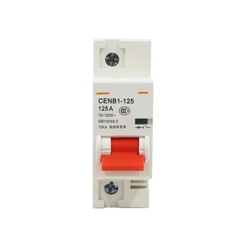 Disyuntor de CC con curva B magnético térmico y un polo para protección de 80A 120V