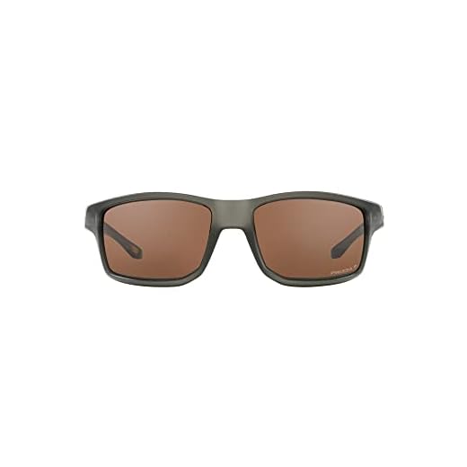 Oakley Óculos de sol masculino com armação Rootbeer polida, lentes bronze Prizm, 61 mm, Cinza fosco fumê, Medium
