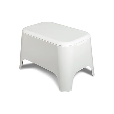 Mesa auxiliar de resina Petra con tapa de almacenamiento Cover