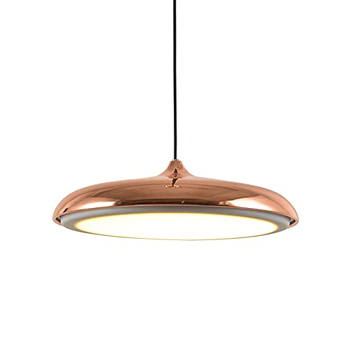 Pendentif au plafond or rose pour une ambiance de salon cocooning