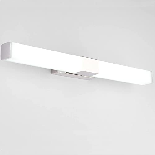 Vanity Light For Bathroom, Modern Vanity Light, Wall Sconce, Makeup Lighting Fixture Over Mirror Front Light, Stainless Steel &Acrylic Shade Wall Lamp, 10W LED, 17.7inch, Cool White