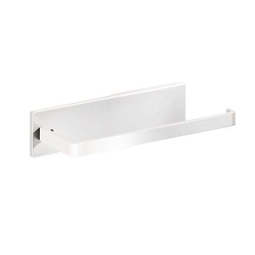 Toilet Roll Holder 1PC Punch-free Paper Towel Hanger Toilet Roll Holder Storage Rack(White)