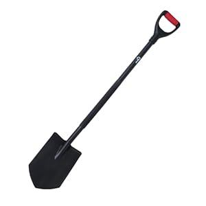 siwitec tuinschop spits SG-210 van staal voor harde, steenachtige grond | ergonomische schop | lengte: 118 cm | zwart | tuin | schop | tuiniersschop