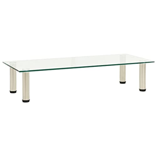 INLIFE Mesa de TV transparente 80 x 35