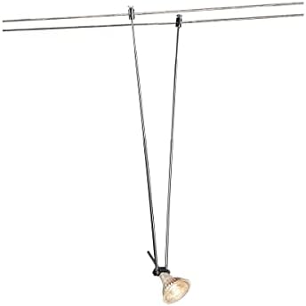 SLV Cable System Light TELESKOP/Spotlight, LED spot, Ceiling spot, Ceiling Light, Track System, Interior Lighting / GX53 20W Chrome, 1 x 4,5 x 25,5 cm