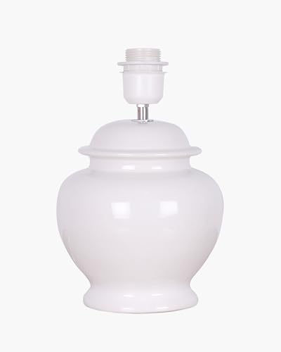 Homesake Antique Ceramic Pot Shaped Base Table Incandescent Lamp With Shade, Vintage Night Incandescent Lamp Decoration, Home Decor Items | Pack Of 1 -Red