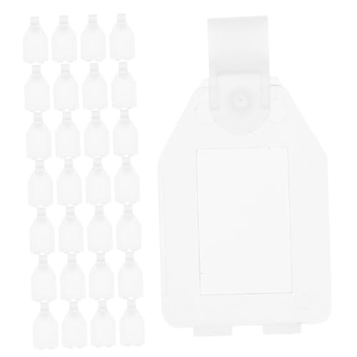 LIFKOME 50個 値札 タグ プラスチック ラベル クリップ 小売 ハンガー ホル