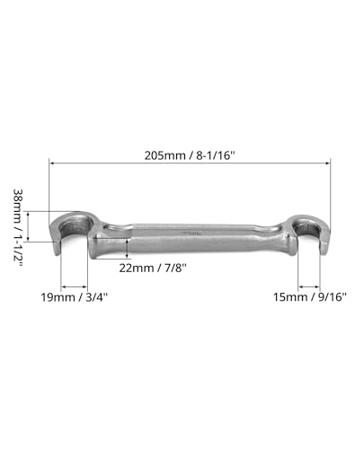 Clé de roue de valve QWORK fini les valves abîmées outil acier - 7