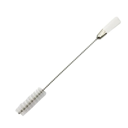 Strumento di pulizia per sassofono per fori sonori, spazzola riutilizzabile per strumenti a fiato, nylon e metallo, 10 cm