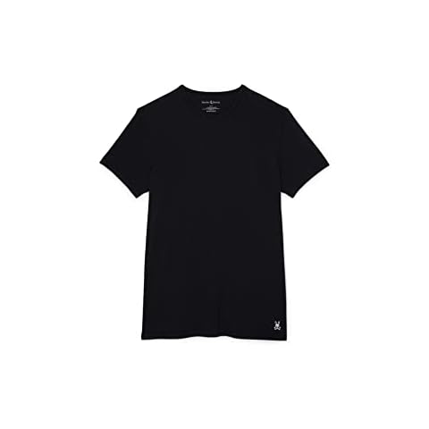 Psycho Bunny Men's 2-Pack Crew Neck Underwear Tee, Black Cover