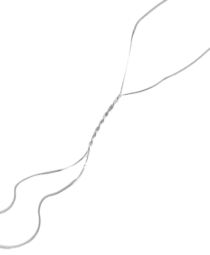 [アネモネ] ツイストチェーンY字ネックレス シルバー FREE