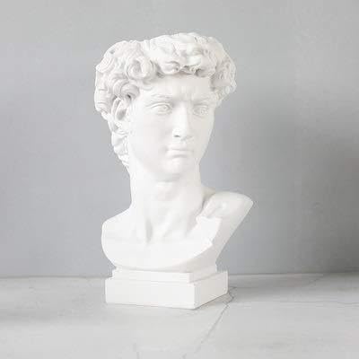 Vase tête humaine David d'après l'antique en résine d'art décoration chic