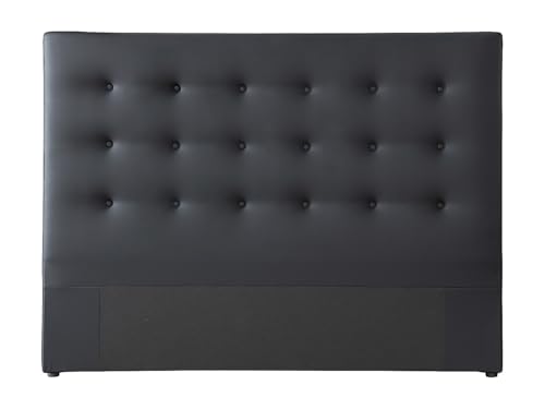 Vente-unique - Tête de lit capitonnée 140 cm - Simili - Noir - Francesco