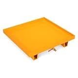 XBTGS Industrielle Palette mit Ablauf, auslaufsichere Ablage für Ölfässer, robuste Verwendung in Lagern und Fabriken, 65 x 65 x 15 cm, 65 x 65 x 15 cm