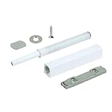 Blum Tip-On Long Version 956A1004 with Adapter Plate - Push to Open Cabinet Hardware - Silk White - Screw Mount Touch Latch Set