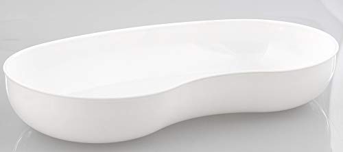 Nierenschale Kosmetex aus Kunststoff, weiß, lebensmittelecht, desinfizierbar, autoklavierbar, 26cm, 1 Liter, 5 Stück