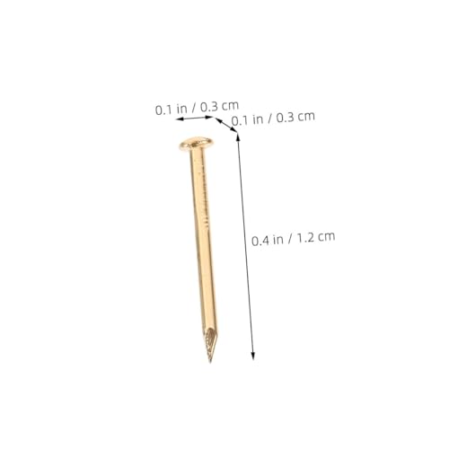 jojofuny 200pcs Clavos de Cobre Cabeza Redonda para Tablero de Anuncios Tapicería Colgante de Pared Hogar Oficina miniatura 6