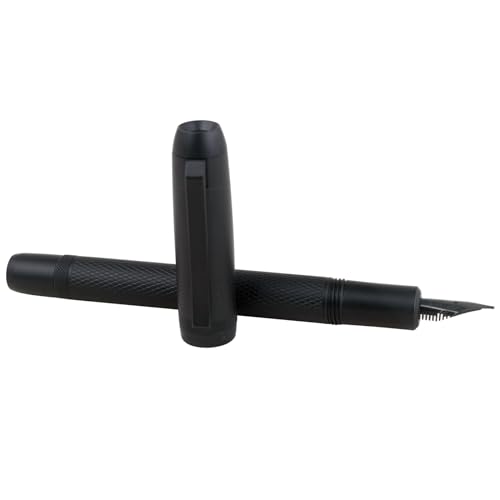 Caneta-tinteiro Jinhao 92, preta, metal sólido, ponta extrafina com conversor de tinta, caneta de ca