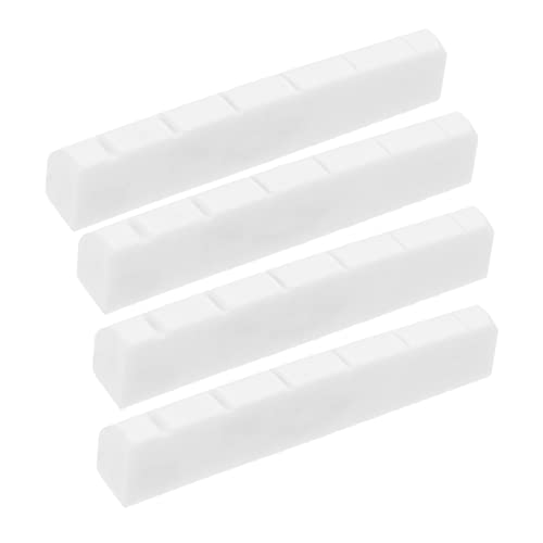 Generic Adjustable Guitar Nut 4pcs Ox Bone Guitar String Saddle Nuts for Better Tone and Longevity