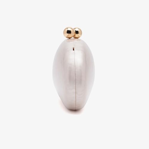 Image of Acrylic Shell Shaped Bag Luxury Marble Clutch Evening Purses for Women Glitter Handbag for Wedding Cocktail Party Prom