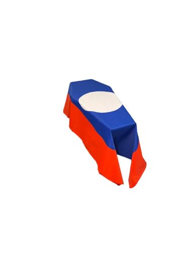 Bandera de Laos con diseño de ataúd con acabados premium y costuras reforzadas