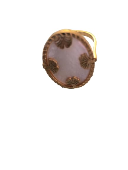 Bague ajustable acier inoxydable nacre : éclat durable et finitions de luxe