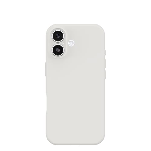 Image of OtterBox iPhone 17 Figura Series Case - Crema White - Aesthetic, Silicone Phone Cases, Protective Minimalist Design, MagSafe iPhone Case with Camera Protection