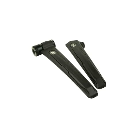 SILCA EOLO 2 in 1 Levers - Premium Design Black Aluminum Combo Tire Levers and CO2 Inflator Bike Tool - Presta and Schrader Compatible Bicycle Tire Levers and Removal Tool - Twist to Inflate Cover