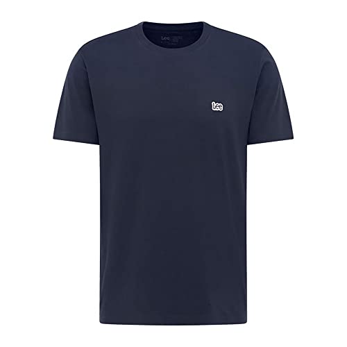 Lee Ss Patch Logo Tee, Camiseta Hombre, Navy, 4XL Grande