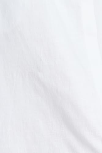 Image of Women's White Midi Dress | Sleeveless Round Neck, A-Line, Side Pockets, Office Wear Dress