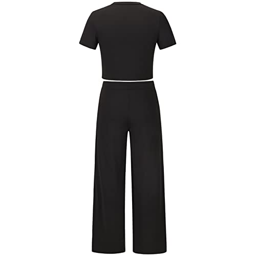 Survêtement 2 pièces femme avec crop top et pantalon amropi