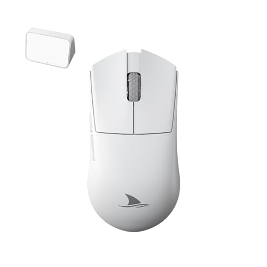 Darmoshark Mouse Para Jogos Sem Fio M3S, Tri-Mode 2K/Usb-C/Bluetooth Mouse Até 26KDPI, Sensor Óptico Paw3395, Peso Leve De 54G, 5 Botões Programáveis, Duração Da Bateria De 500Mah,Branco