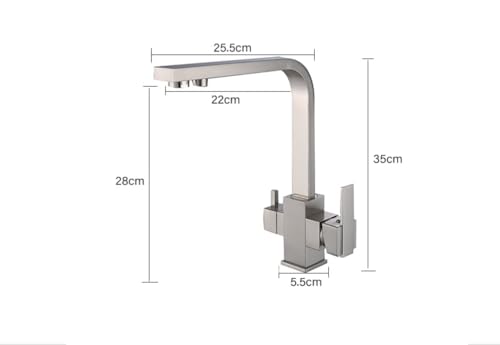 Mitigeur d'évier de cuisine triple usage au placage monomode durable - 4