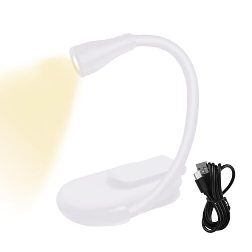 Gungtj Luz de lámpara de libro, linterna de clip de lectura, diseño de carga USB, escaneo de mesita de noche, portátil y ligera, (1 pieza, negro), perfecta para exteriores, dormitorio o uso de
