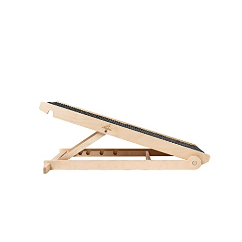 Pawnotch Usa Made Adjustable Dog Ramp For All Dogs And Cats - Dog Ramp For Couch Or Bed With Paw Traction Mat - 40" Long And Adjustable From 14” To 24” - Rated For 200Lbs - Dog Ramp For Small Dogs #TOP6