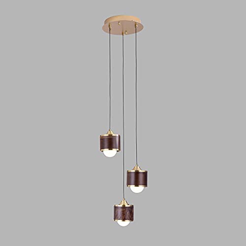 Suspension nordique en cuivre et noyer NAMFHZW, lustre chic chic et durable