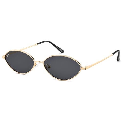 Pro Acme Retro Oval Small Cat Eye Sunglasses for Women, 90s Polarized Trendy Shades, Y2k Fashion Glasses (Option 2)