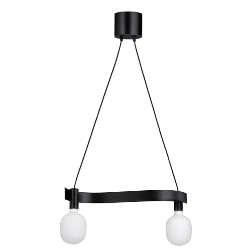 Lampe à suspension avec ampoule TRÅDFRI ACKJA ProTuning vague noir - 2