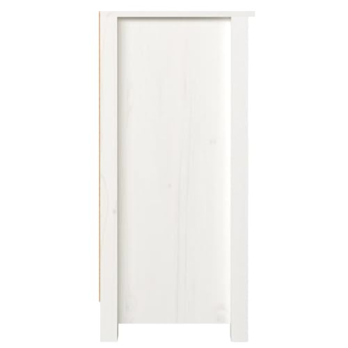 Credenza Cassettiera Cassettiera Mobile Contenitore Organizer Cucina Soggiorno Soggiorno 100 X 35 X 74 Cm Legno Massello Di Pino Bianco 02_0030155 - 5