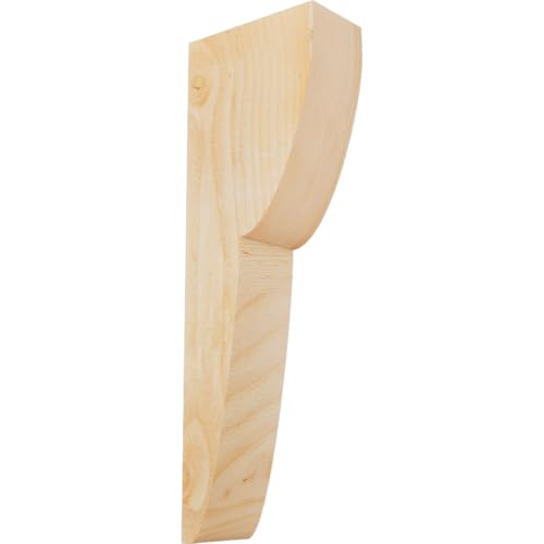 Ekena Millwork COR04X08X24CRE00RDF 4"W x 8"D x 24"H Crestline Rough Sawn Corbel, Douglas Fir