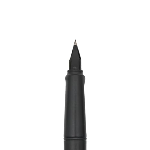 Image of Qalam Kaari Black Fountain Ink Pen With Refill Converter Pump | Elegant Plastic Body Fountain Pen with Fine Nib(0.5mm) | Zero Ink Leakage Smooth Writing Ink Pen