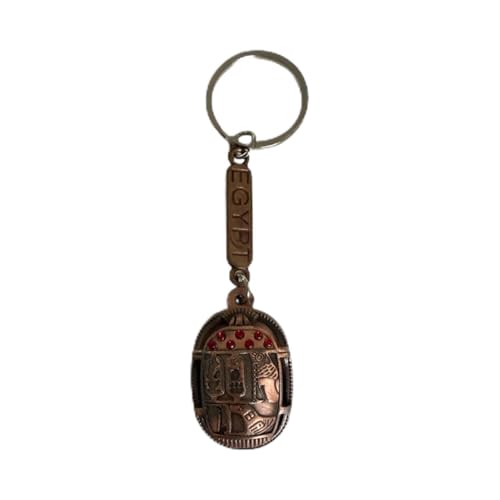 Egyptian Bronze Keychains, Vintage Style Ancient Egypt Theme Decorative Key