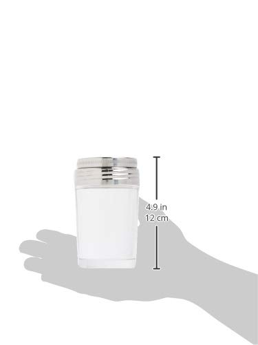 Norpro Shaker Cup Glass Adjustable Pizzeria Style Pepper/Salt/Cheese/Spice 5.25" #TOP6