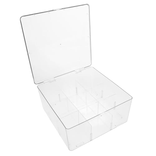 OFFSCH Acrylic Card Storage Box Lid Business Card Holder Organizer Compartment Office Home and School Use Stylish and User-friendly Design
