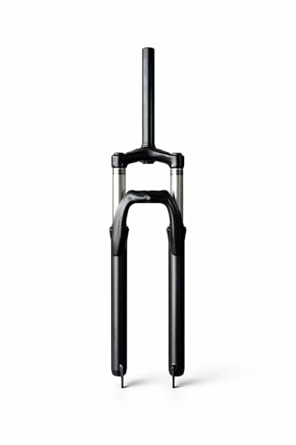 Image of Furix 26 Inch Single Crown Bicycle Suspension Fork, Matte Black with Chrome Stanchions, Threadless, 28.6 x 210MM Steerer Tube, 38MM