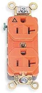 Receptacle, Duplex, 20A, 5-20R, 125V, Orange