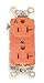 Receptacle, Duplex, 20A, 5-20R, 125V, Orange