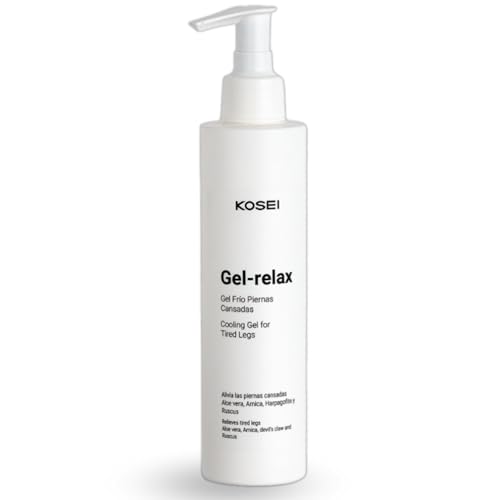 KOSEI - GEL RELAX | Gel Frio Piernas Cansadas Alivio Inmediato | Reduce Dolor de Piernas y Pies | Mejora la Circulación | Combate Celulitis, Varices y Grasa | Contiene Aloe Vera - Acción calmante