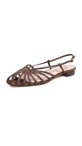 Loeffler Randall Women's Devon Lattice Slingback Sandals, Chocolate, 8 Medium US